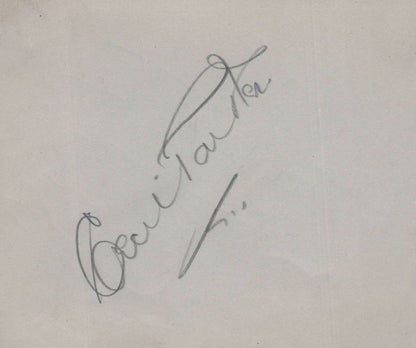 Cecil Parker Robertson Hare Alfred Drayton 3x Signed Autograph Page