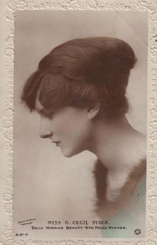 Cecil Stock Daily Mirror Beauty Queen Contest 4th Winner Antique Postcard