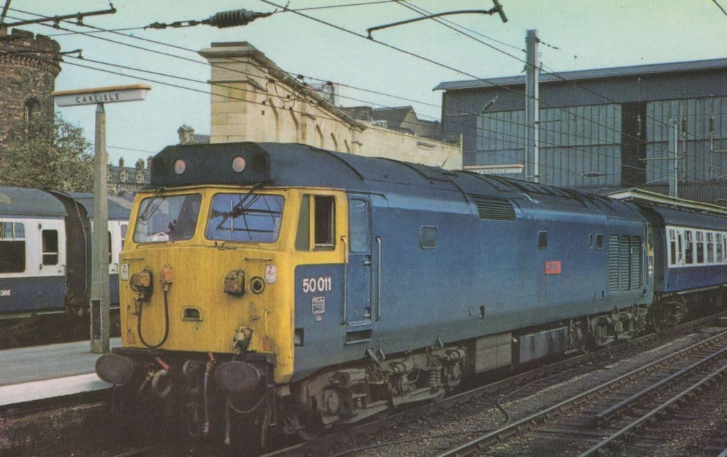 Centurion Fifty Class 51011 Carlisle Citadel Express Train 1981 Postcard