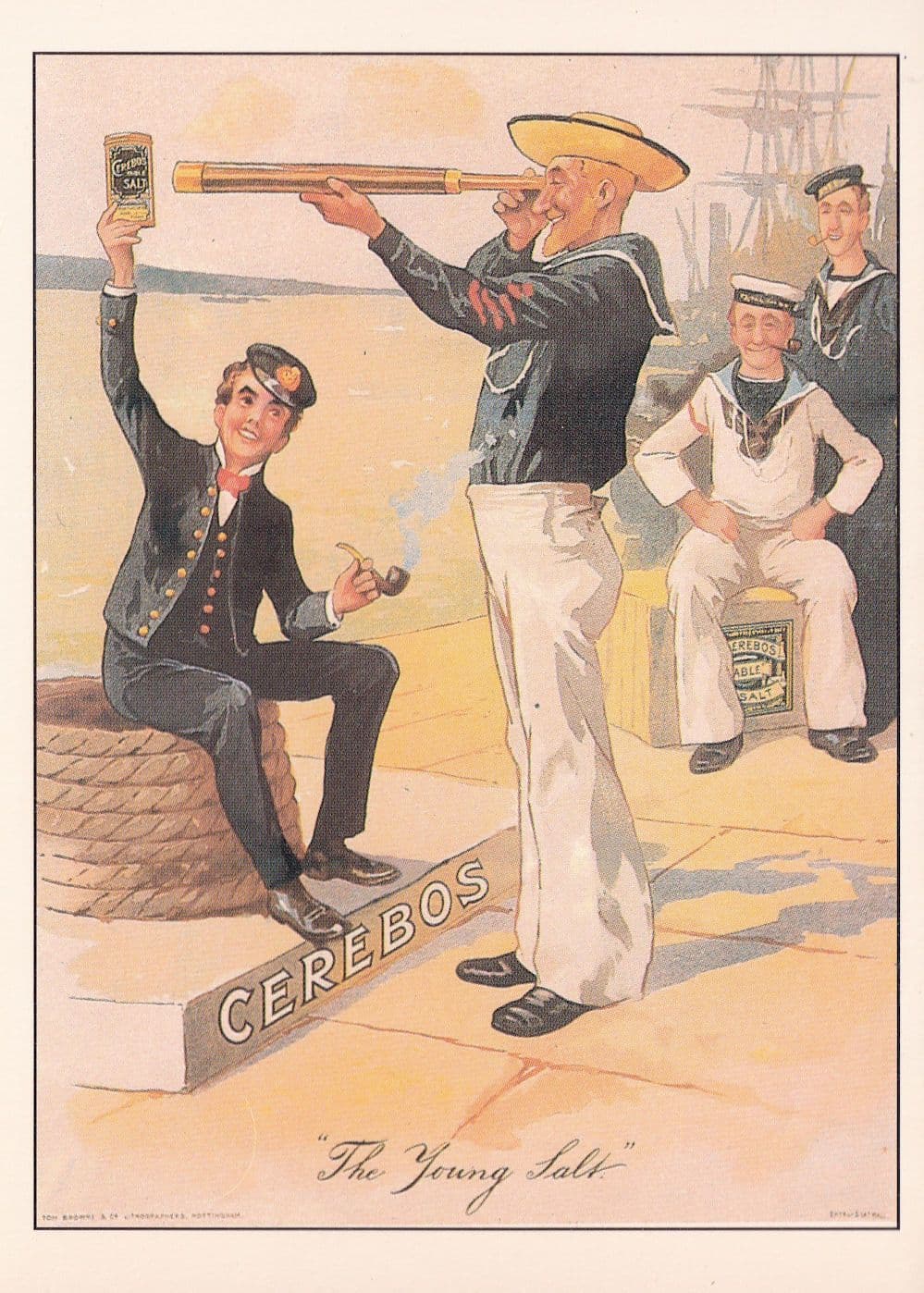 Cerebos Sea Salt Sailor Ship Telescope Advertising Postcard