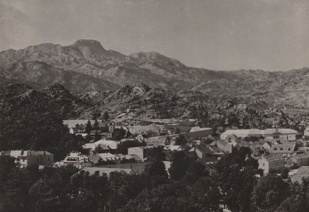 Cetinje Yugoslavia Aerial Vintage Real Photo Postcard