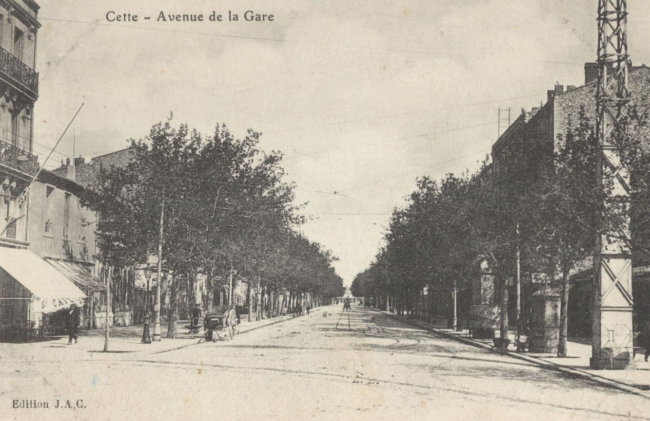 Cette Avenue De La Gare Station French Old Postcard