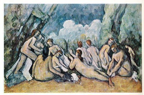 Cezanne Paul Les Grandes Baigneuses London Gallery Portrait Painting Postcard