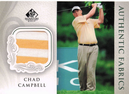Chad Campbell Authentic Fabrics 2004 Upper Deck Real Golf Shirt Card