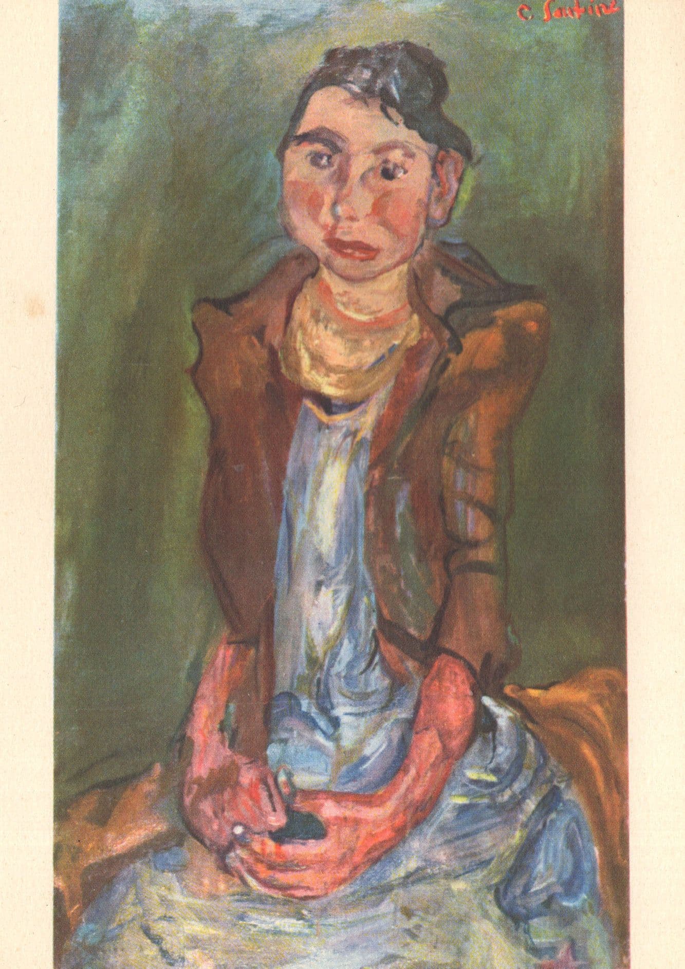 Chaim Soutine Farm Girl La Fille De Ferme French Painting Postcard