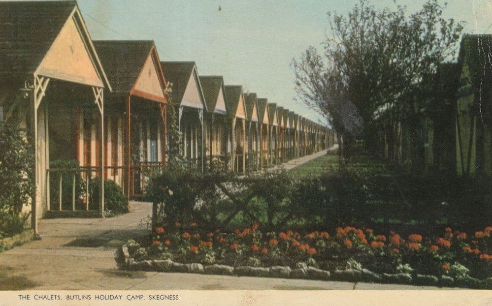 Chalets at Butlins Holiday Camp Skegness 1953 Vintage Postcard