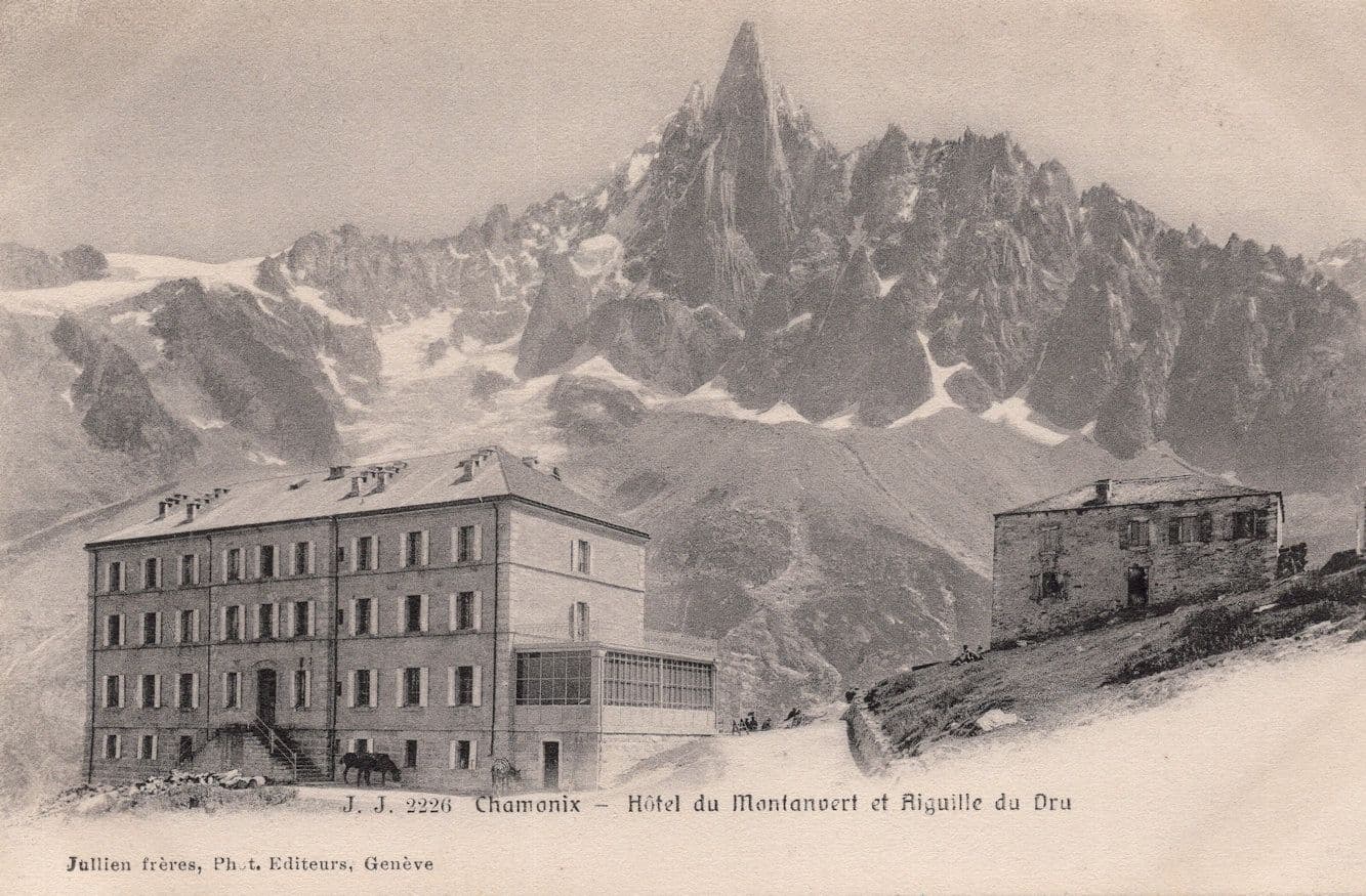 Chamonix Hotel Du Montanvert Switzerland Old Postcard & Special Postmark