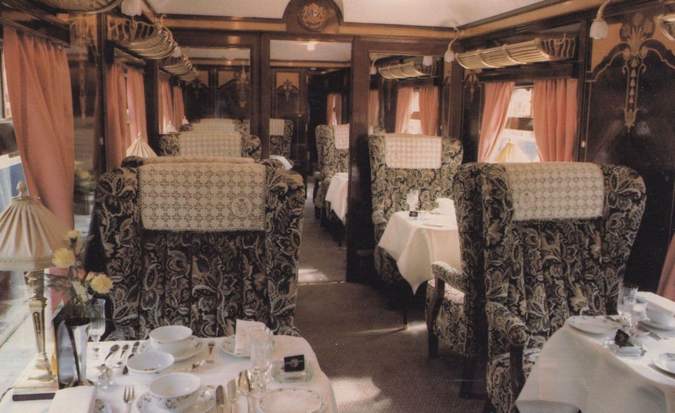 Champagne Pullman Dining Carriage Orient Express Train Postcard