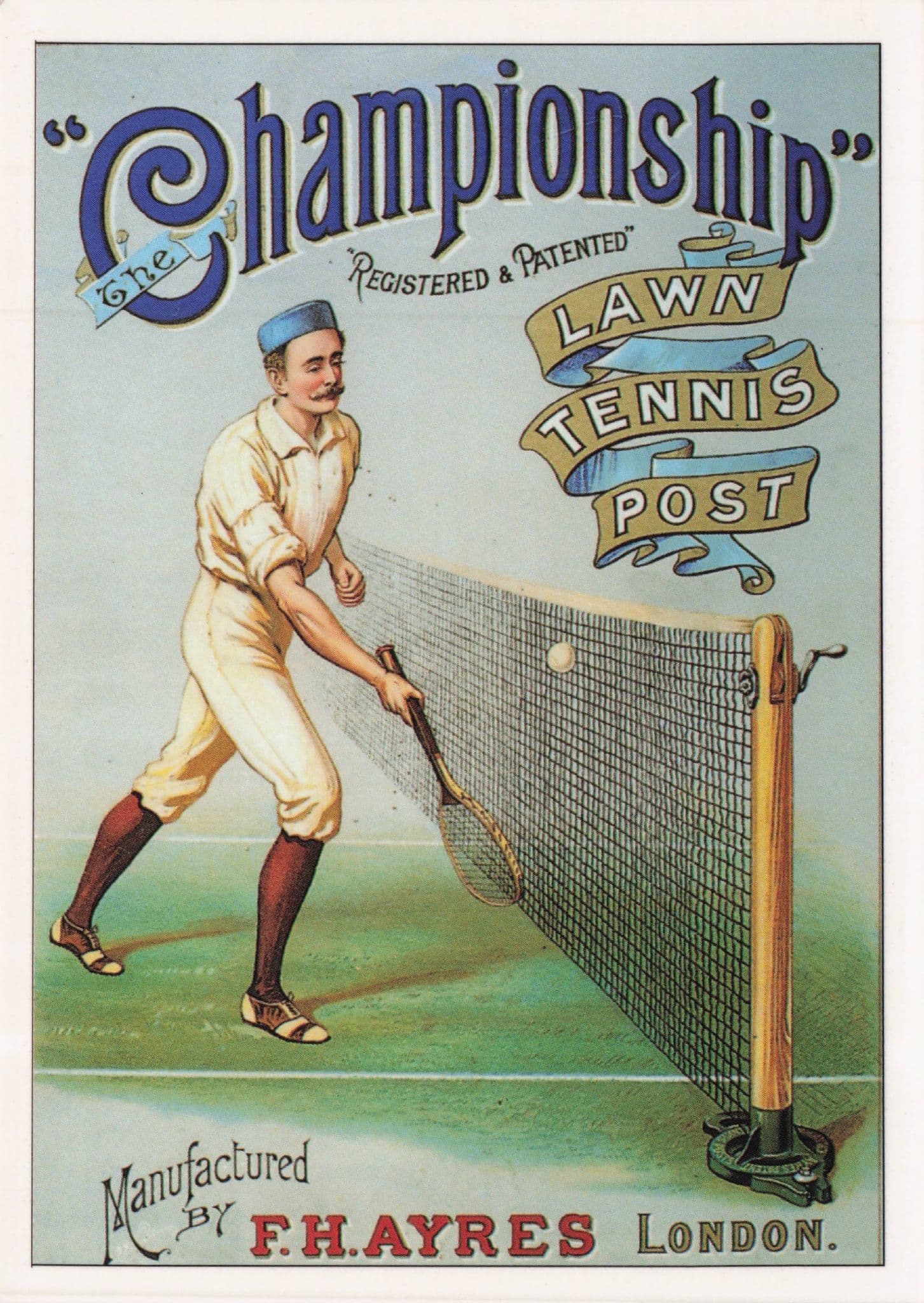 Championship Lawn Tennis Old Magazine Advertising Postcard