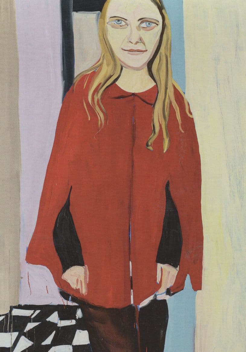 Chantal Joffe Red Cape 2014 London Gallery Feminist Art Painting Postcard