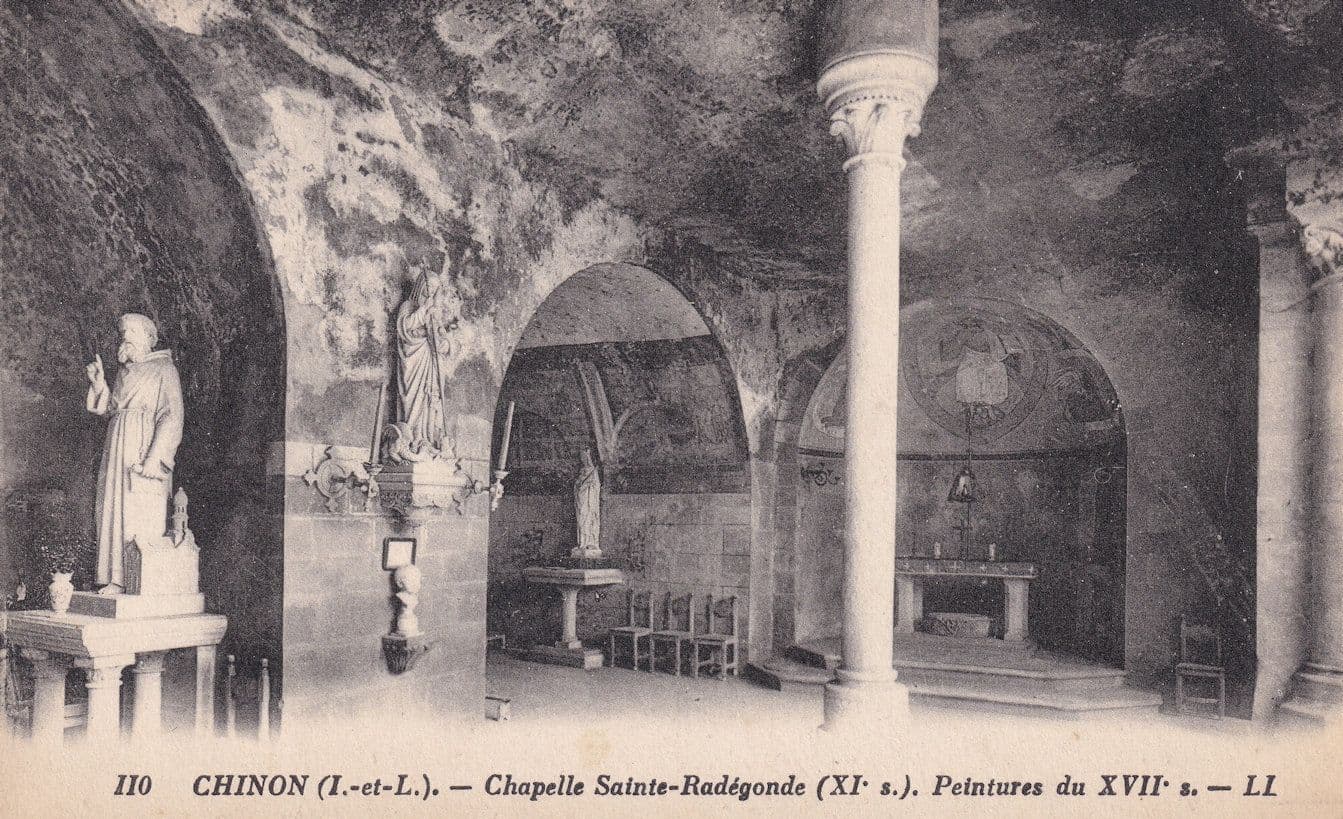 Chapelle Ste Radegonde Antique Chinon French Postcard