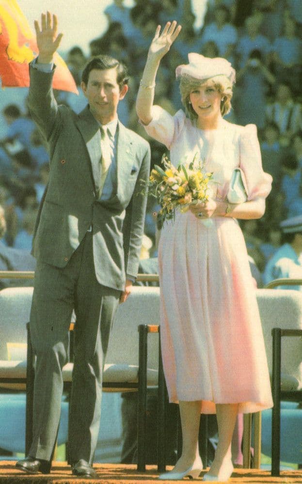 Charles & Diana at Maitland Town Hall NSW Australia Postcard