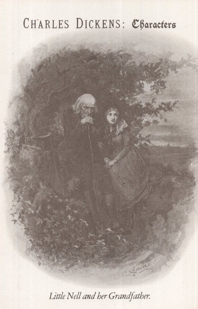 Charles Dickens Characters Little Nell &Her Grandfather Postcard