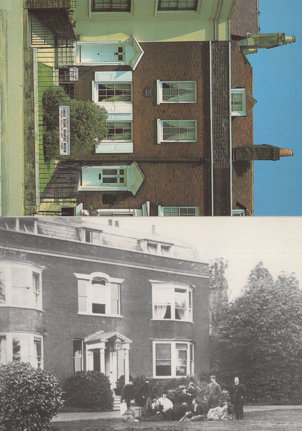 Charles Dickens With Family & Friends House Of Birth 2x Postcard s
