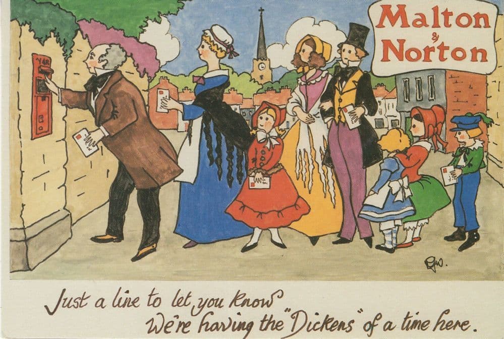 Charles Dickens Yorkshire Festival Malton & Norton Postcard