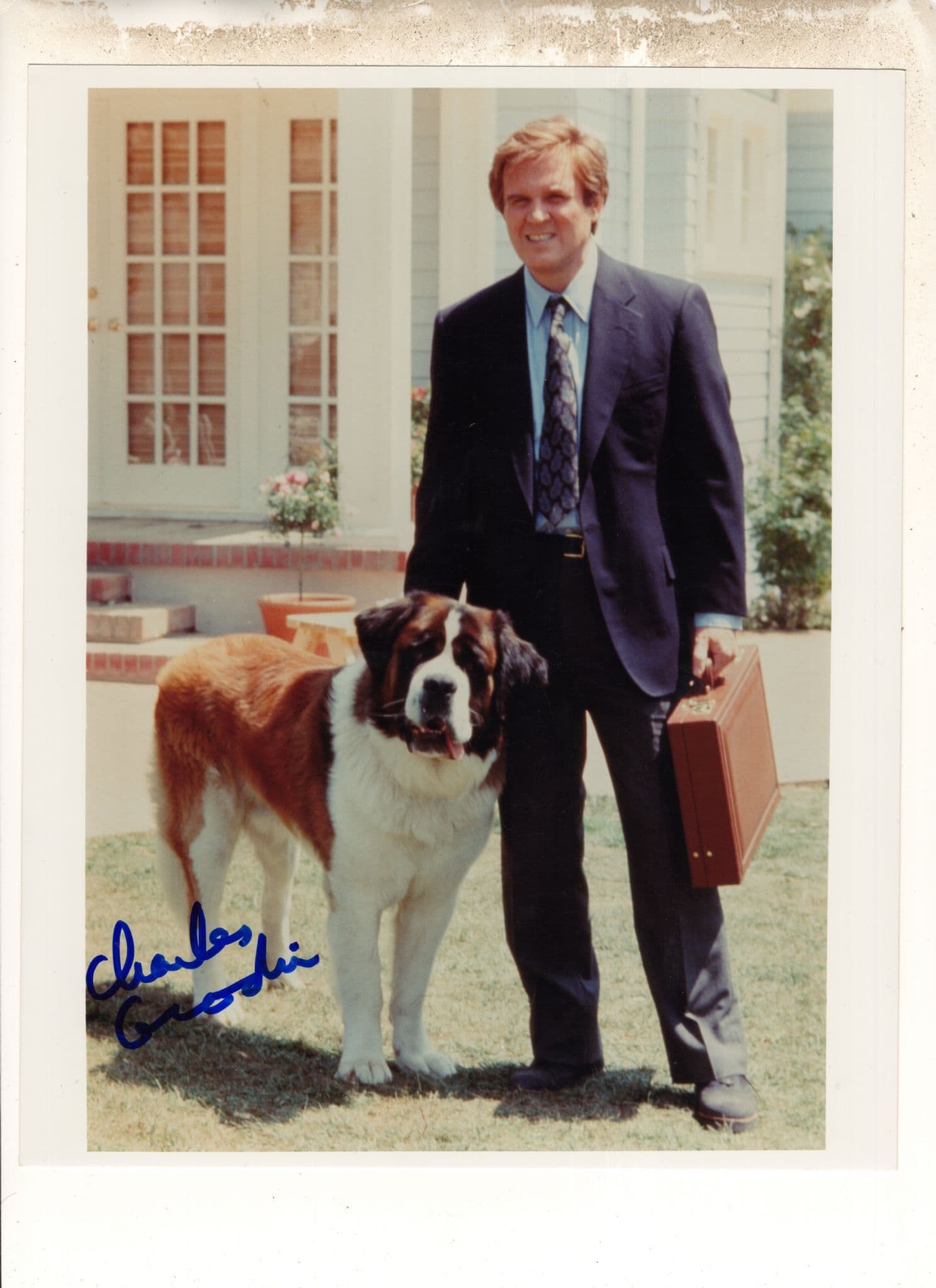 Charles Grodin Beethoven St Bernard Dog Film 10x8 Hand Signed Photo