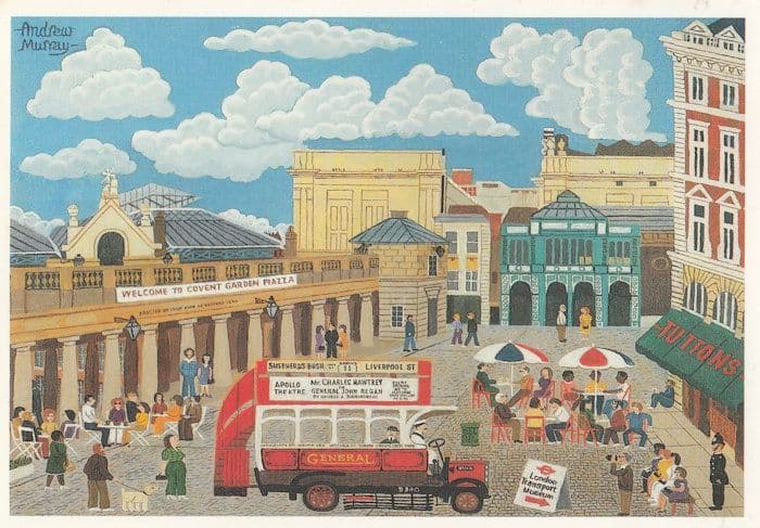 Charles Hawtry John Regan Apollo Theatre London Bus Covent Garden Postcard
