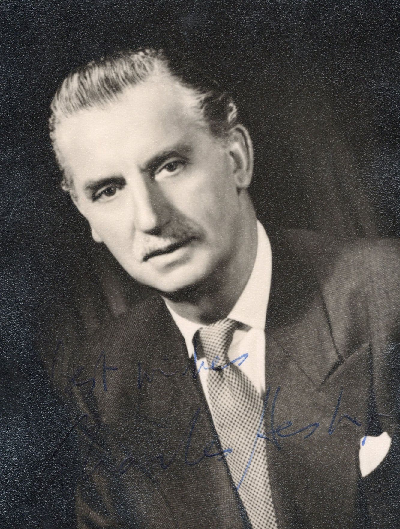 Charles Heslop Barber of BBC Percy Ponsonby Antique Hand Signed Photo
