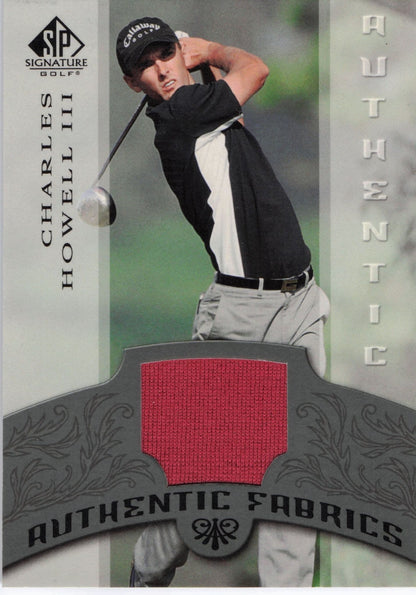 Charles Howell III Authentic Fabrics 2005 SP Golf Upper Deck Worn Shirt Card