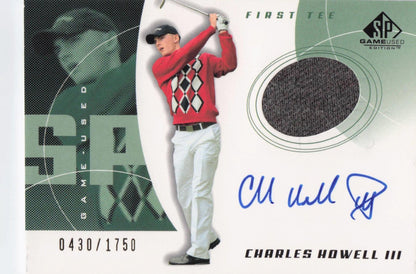 Charles Howell III First Tee SP 2002 Golf Hand Signed Worn PGA Shirt Card