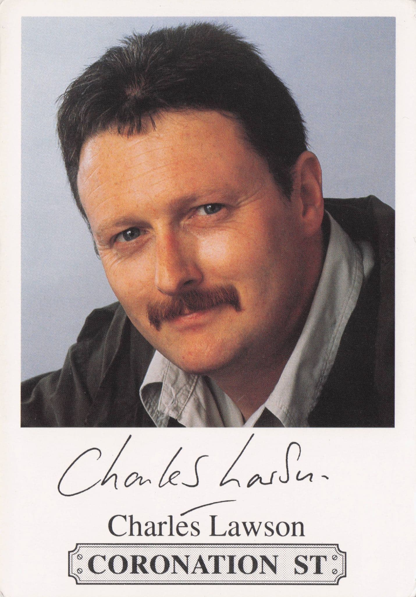 Charles Lawson Coronation Street Printed Signed Cast Card Photo