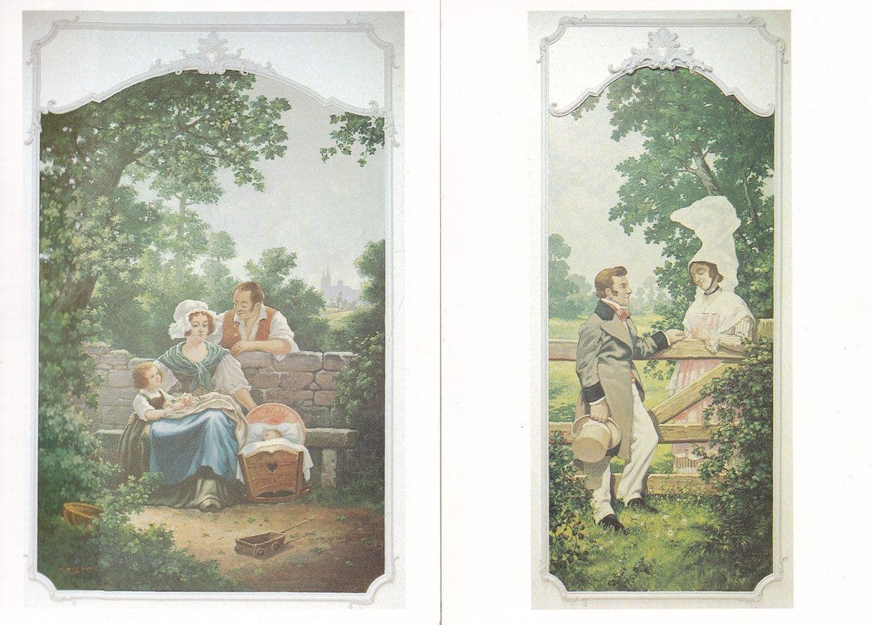 Charles Rocher De Gerigne 2x Costume Normandy Painting Postcard s