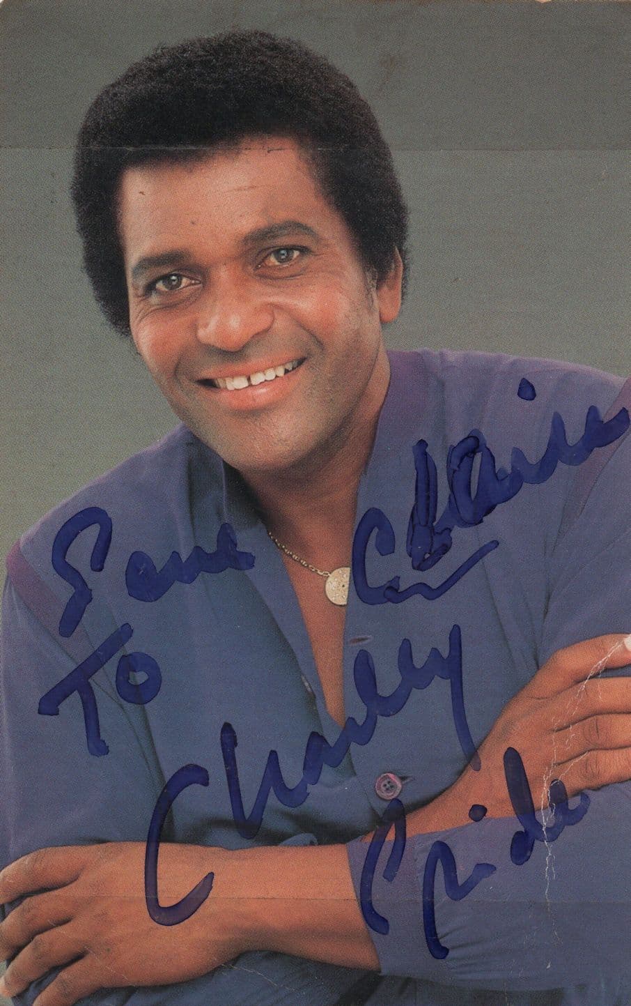 Charley Pride Hand Signed Photo Postcard