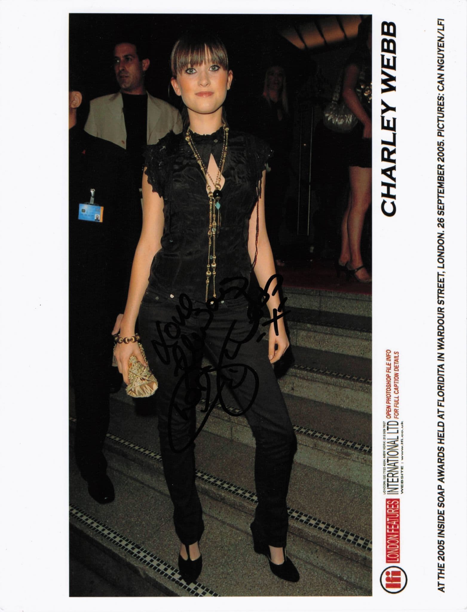 Charley Webb Emmerdale 2005 Soap Awards 10x8 Hand Signed Press Photo