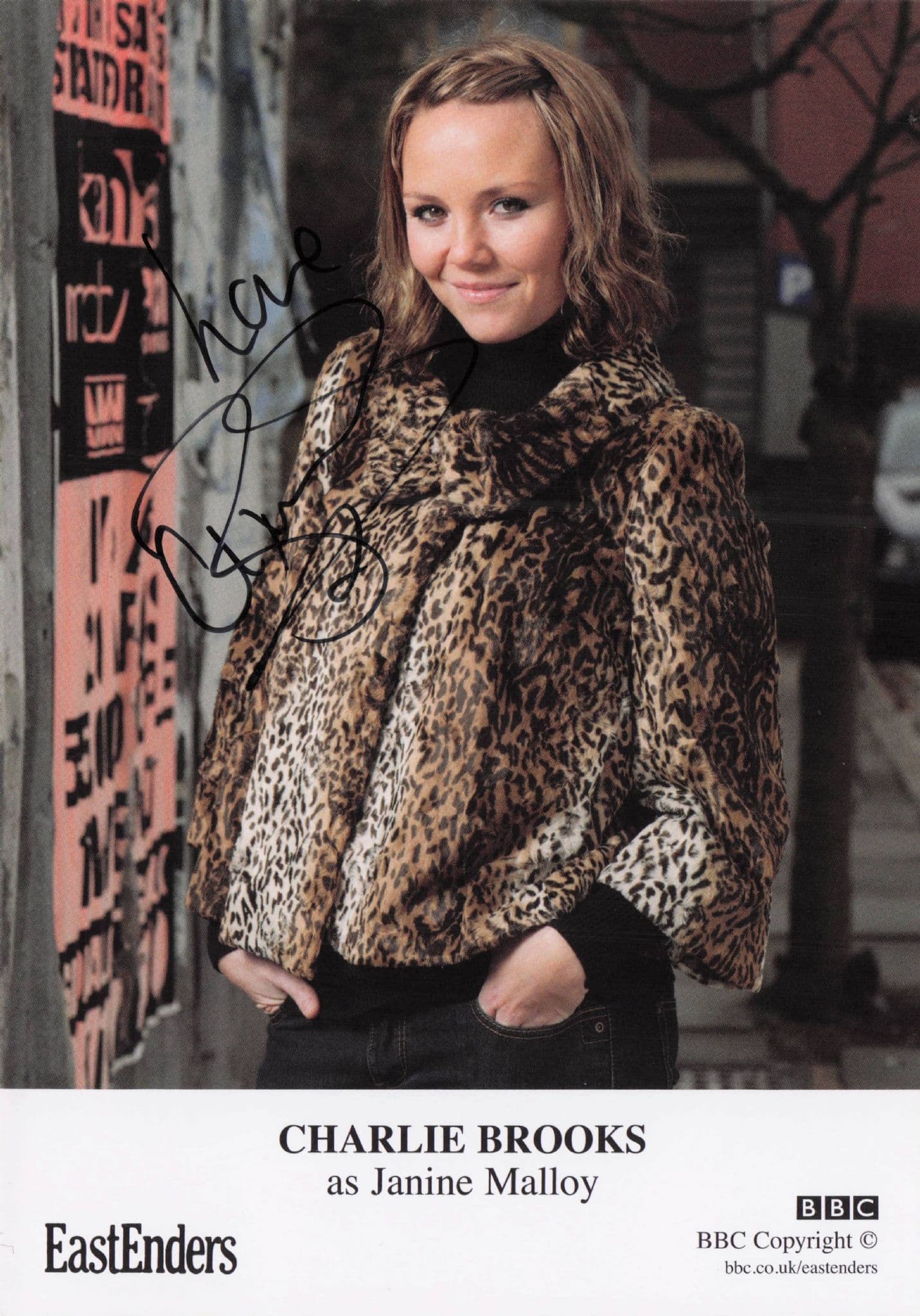 Charlie Brooks as Janine Malloy BBC Eastenders Hand Signed Cast Card Photo