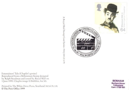Charlie Chaplins Genius PHQ Rare Limited FDC Postcard