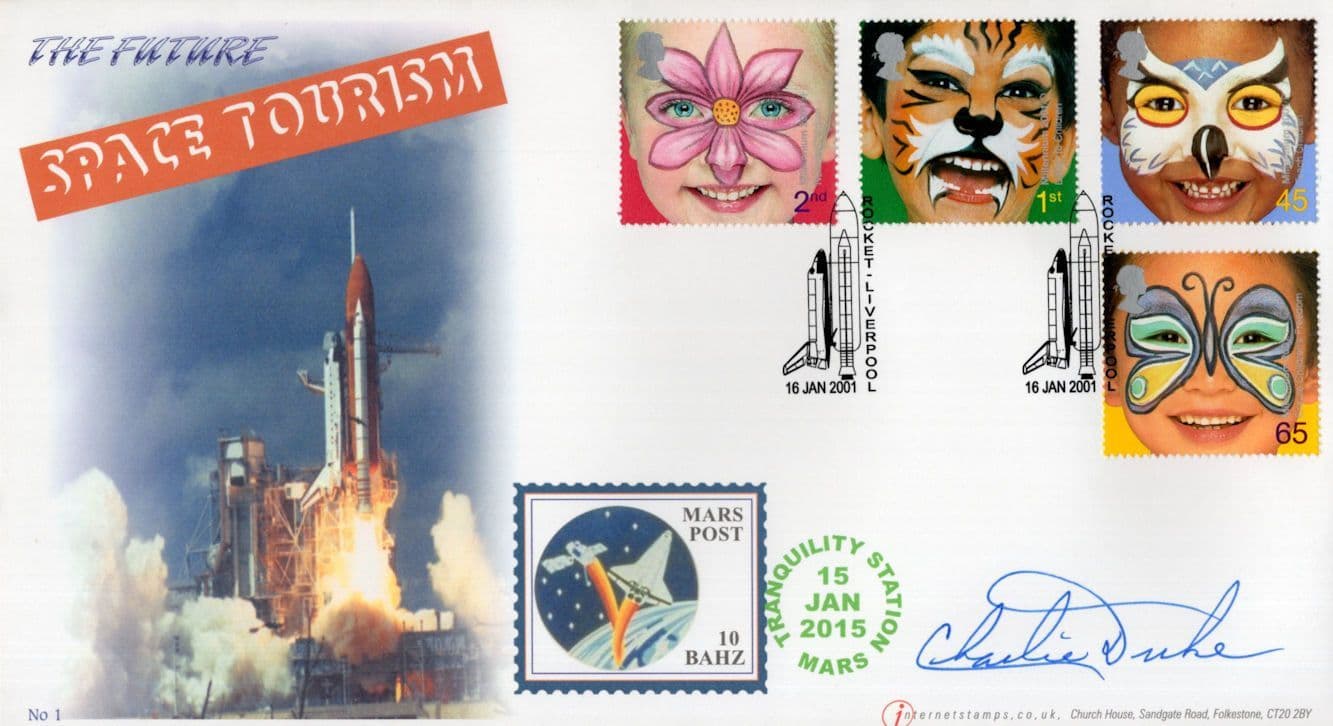 Charlie Duke Astronaut Moon Walker Space Travel Rare Hand Signed FDC