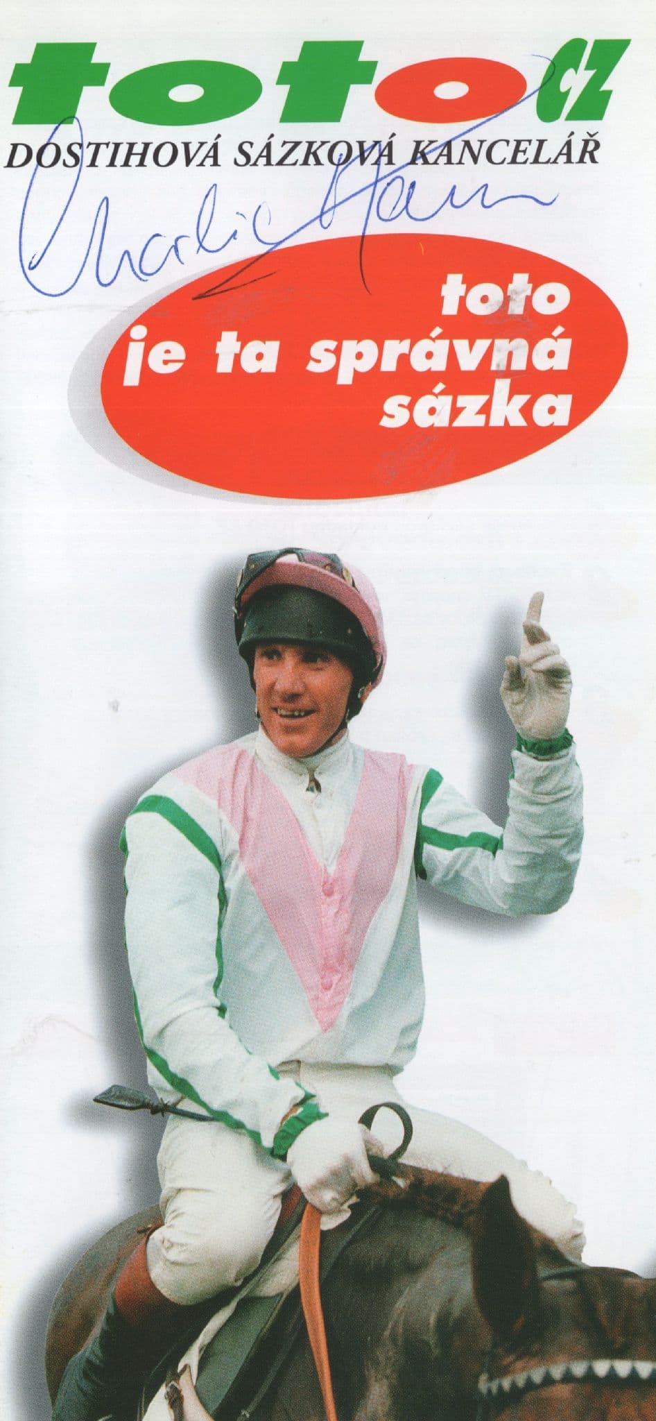 Charlie Mann Horse Racing Jockey Polish Hand Signed Autograph