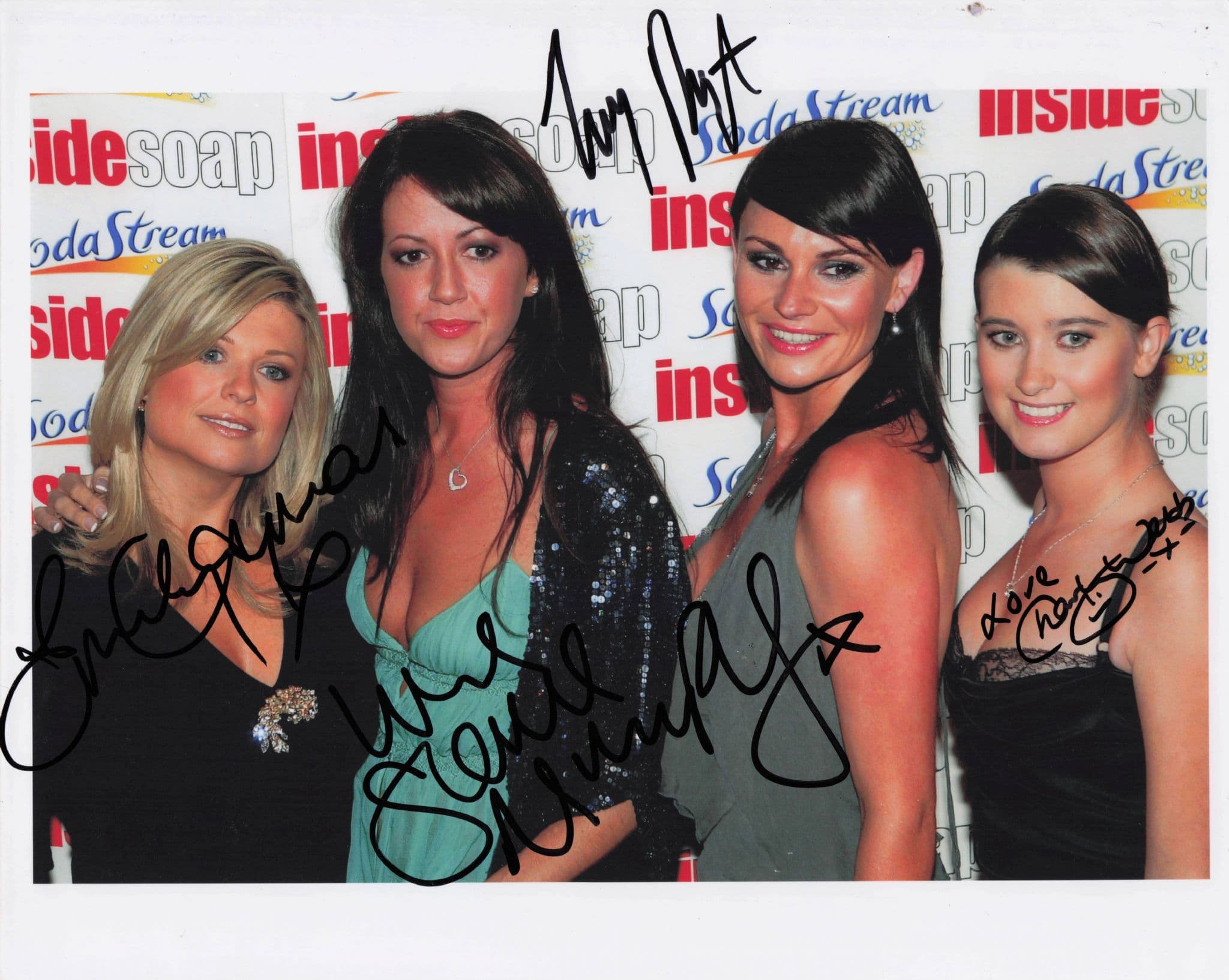 Charlie Webb Emily Symons Sheree Murphy 4x Emmerdale 10x8 Hand Signed Photo