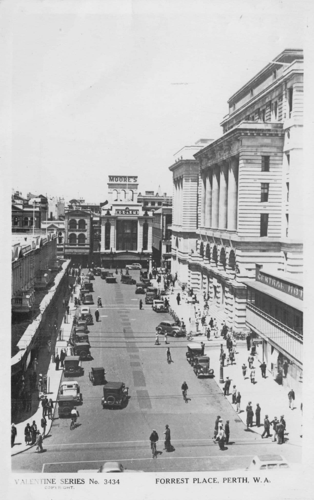 Chas Moore's Department Store Forrest Place Perth Australia Old Postcard