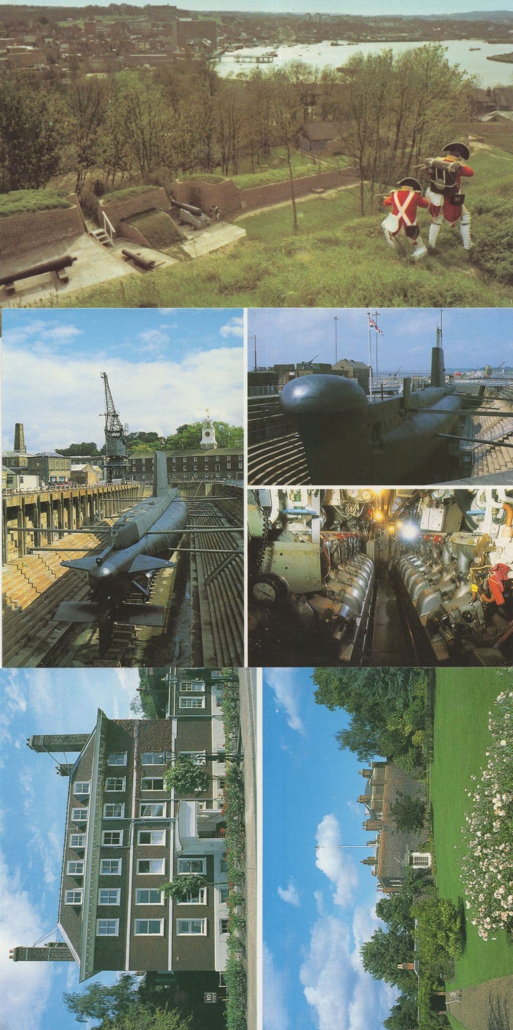 Chatham London Dockyard Submarine Military 3x Postcard s