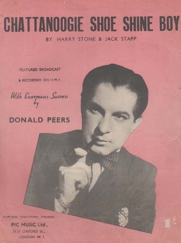 Chattanoogie Shoe Shine Boy 1950s Sheet Music