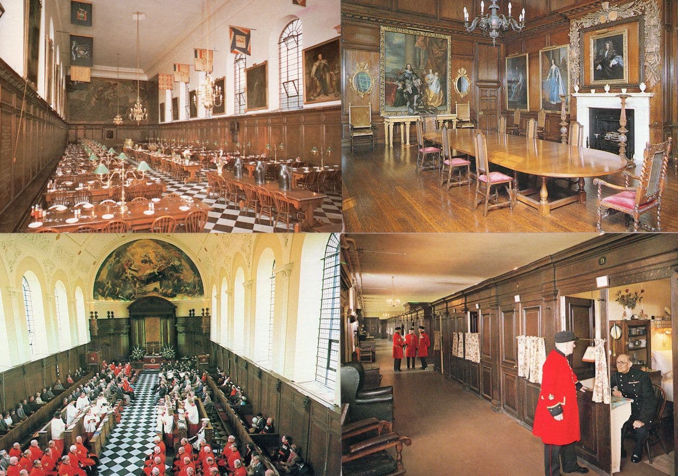 Chelsea Hospital Interior 4x Postcard s