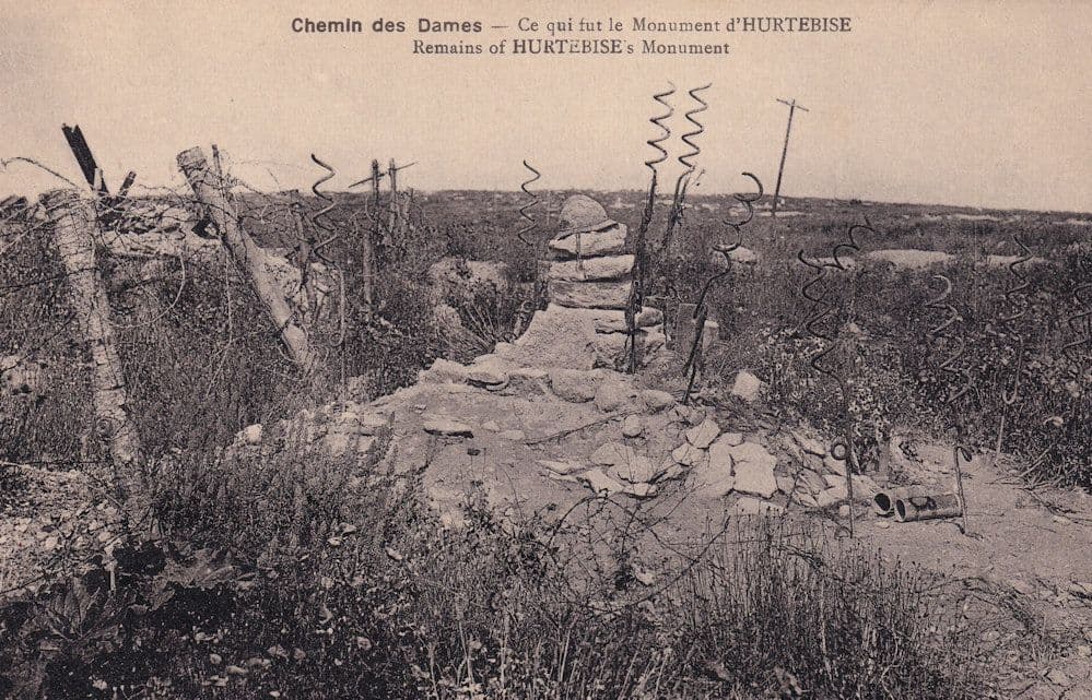 Chemin Des Dames Remains Of Hurtebise Monument Postcard