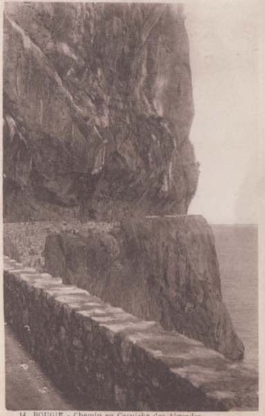Chemin En Corniche Des Aiguades Mediterranean Algeria Bougie Algeria Postcard