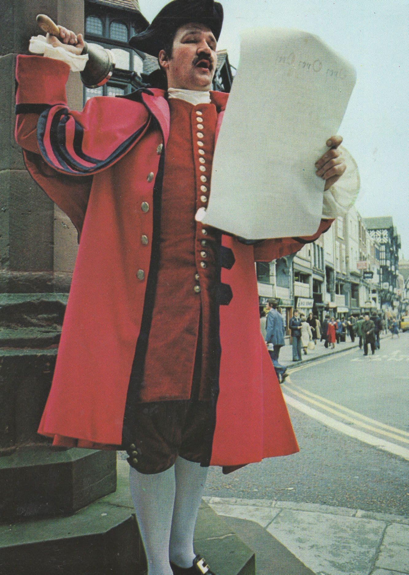 Chester Town Crier British Heritage Exhibition Rare Cheshire Postcard