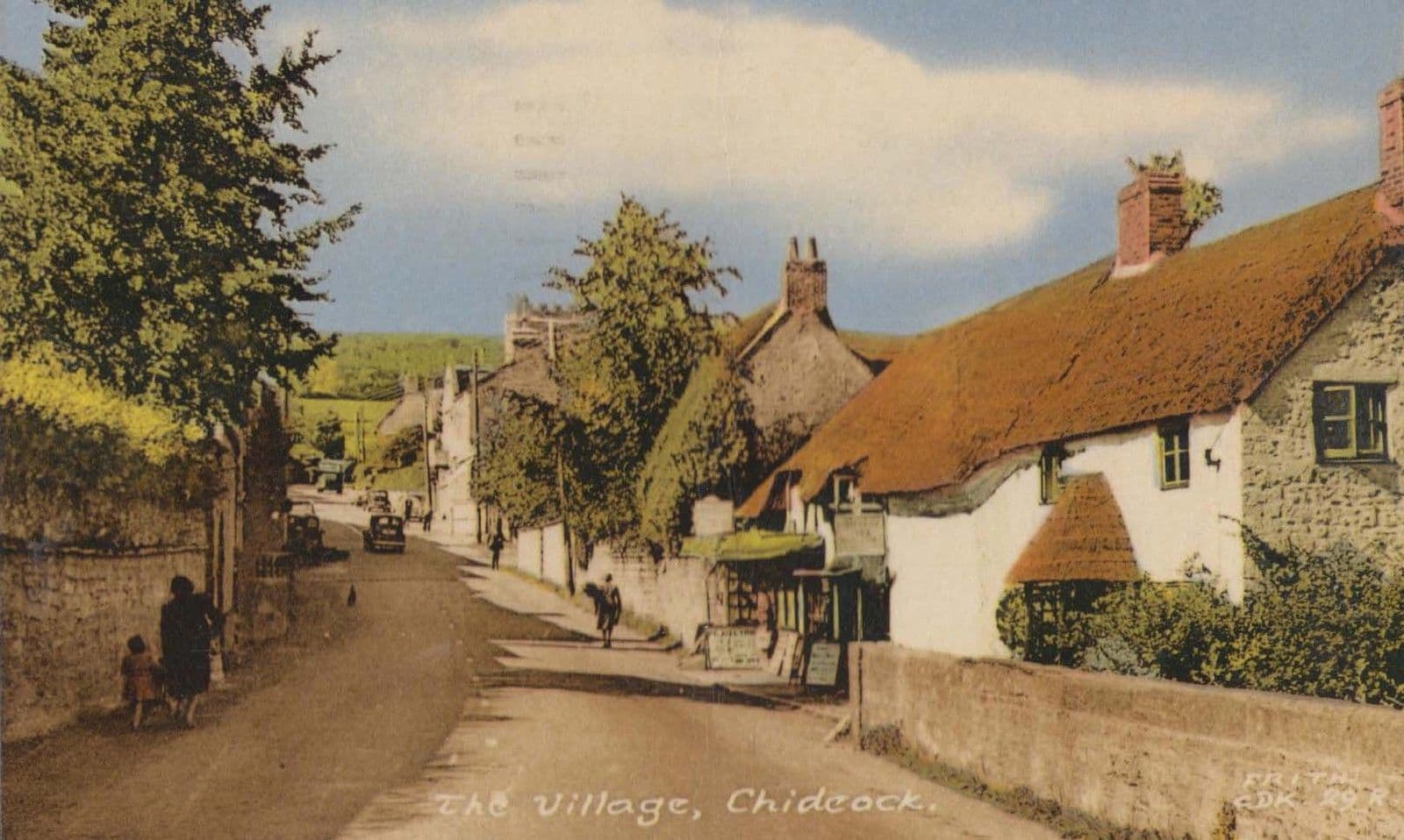Chidcock Chidceock Dorset Village Shop Postcard