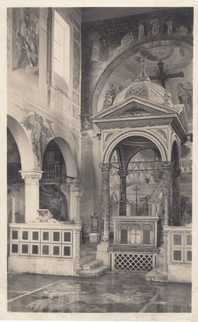 Chiesa Dei Santa Saint Nereo E Achilleo Interno Church Old Italian Rome Postcard