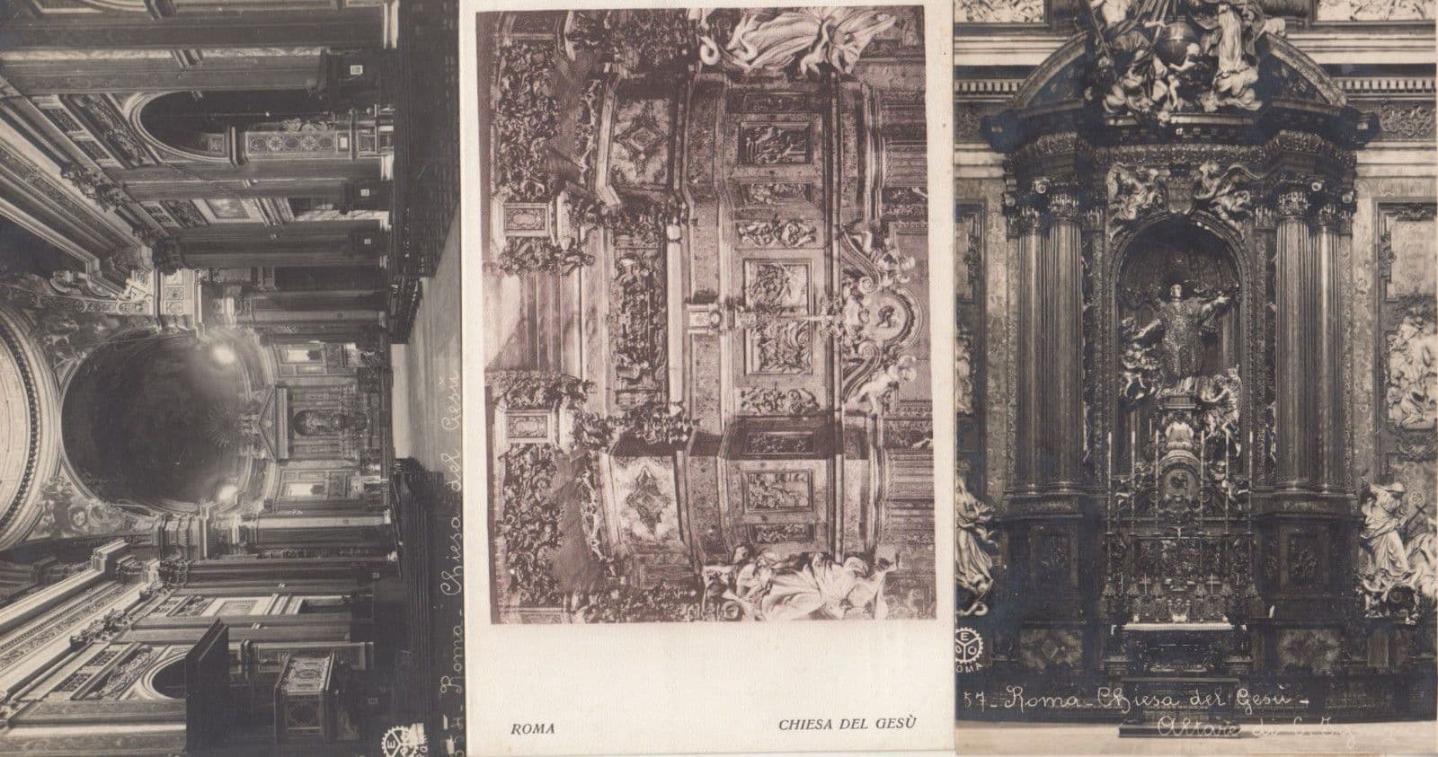 Chiesa Del Santa Saint Gesu RPC etc 3 Roma Rome Old Italian Religious Postcard s