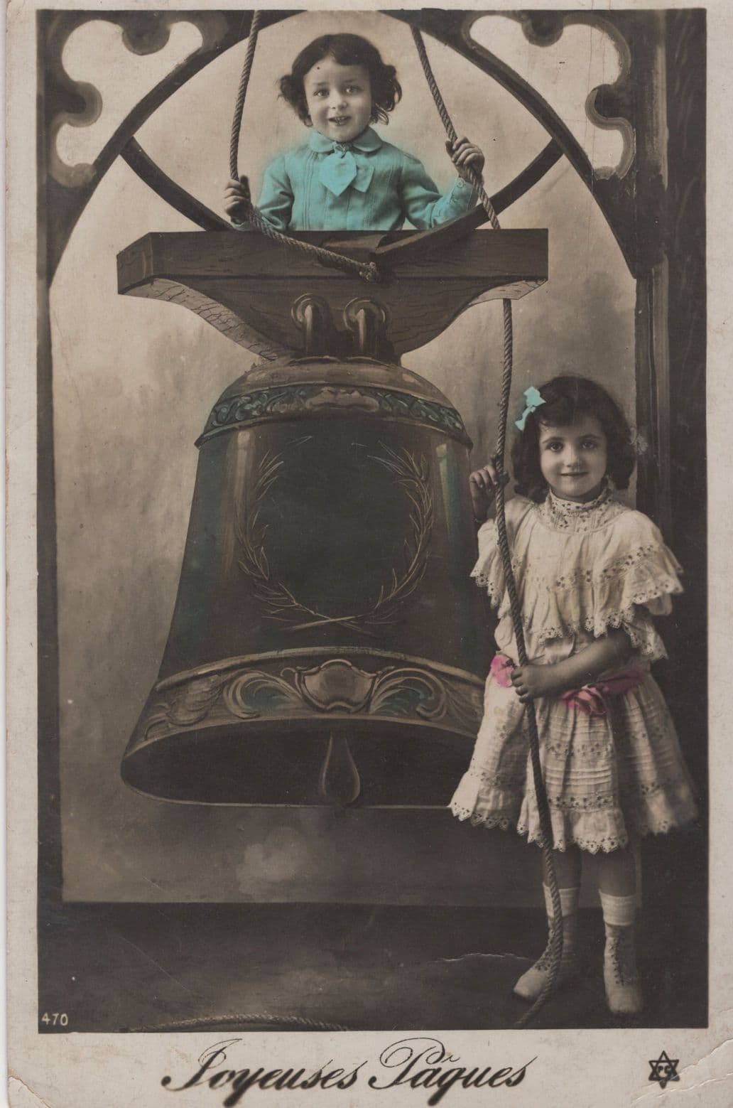 Child Bellringing Bellringers Real Photo Disaster Old Postcard