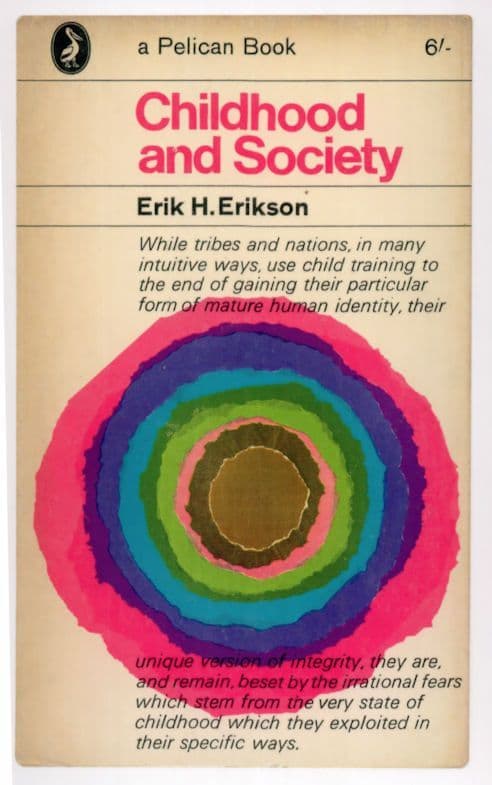 Childhood & Society Erik H Erikson 1965 Book Postcard