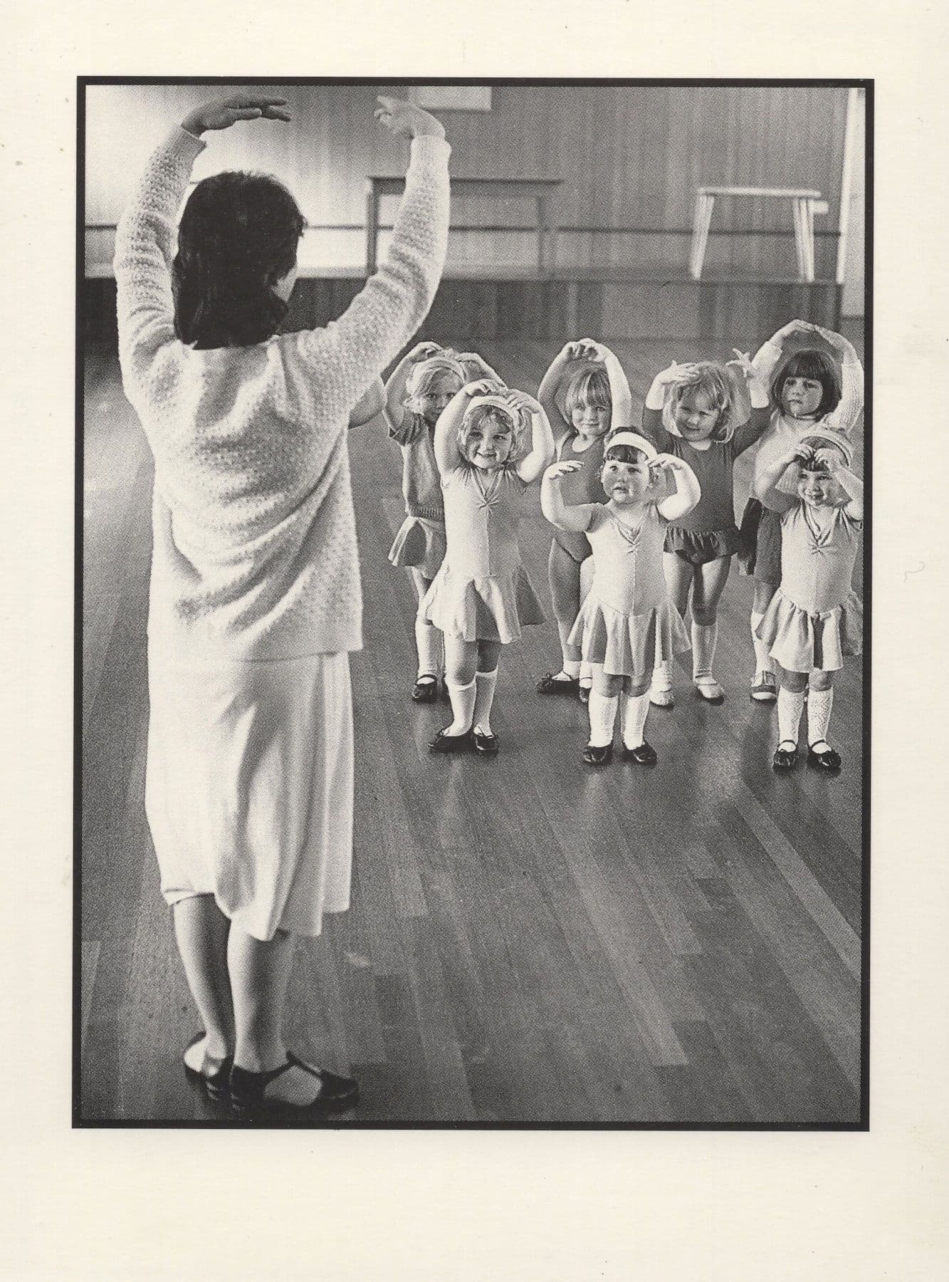 Children At Ballet Class Learning To Dance Photo Award Postcard