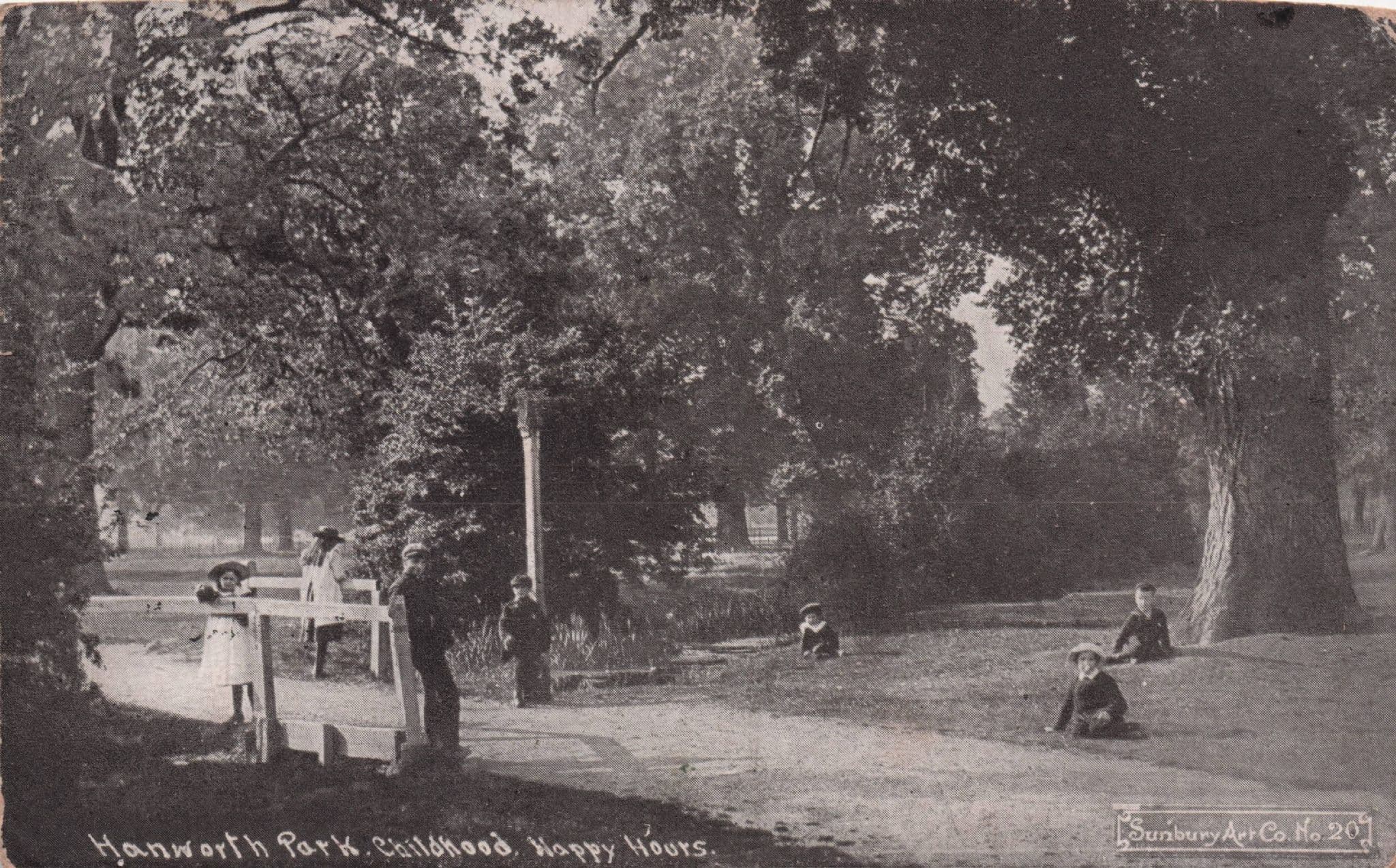 Children Fence Climbing Hanworth Park Lincolnshire Old RPC Postcard