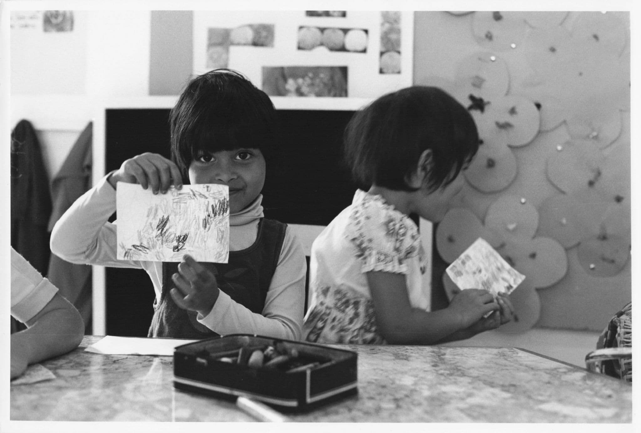 Children Learning Drawing Kenya School 8x6 Africa Vintage Photo