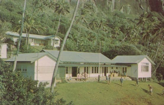 Children Playing at Pitcairn Island School Vintage Postcard