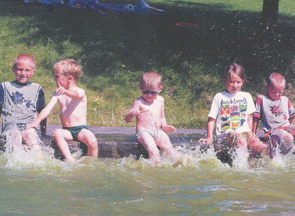 Children Playing Fishing at Victoria Park Bath Somerset Postcard
